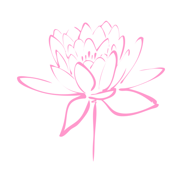 Lotus Flower Calligraphy (Pink) by Makanahele