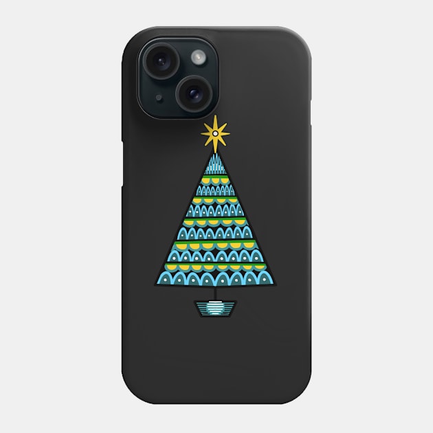 Retro Modern Tree Phone Case by JaqiW