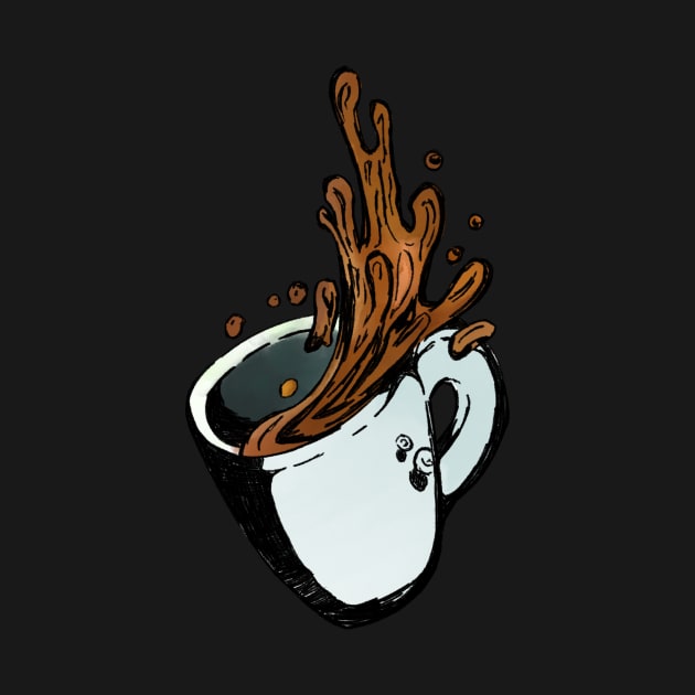 Coffee is spilling pattern  - black by Uwaki