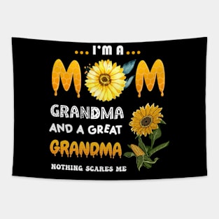 I'm A Mom Grandma Great Nothing Scares Me Mothers Day Gifts Tapestry