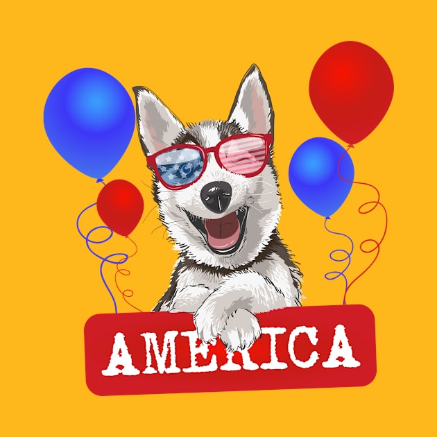 4th Of July - Happy Husky On America Day by saigon199x