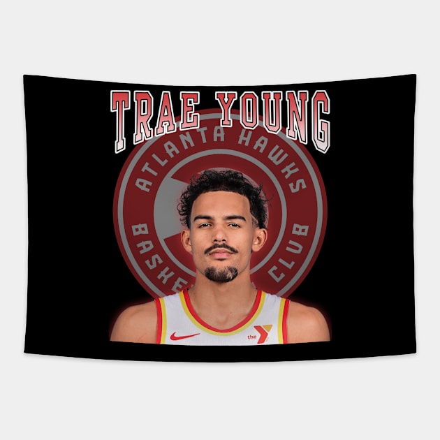 Trae Young Tapestry by Bojes Art