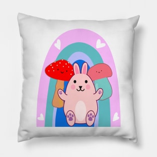 Easter Bunny Rabbit Mushroom Kawaii Anime LGBTQ Pillow