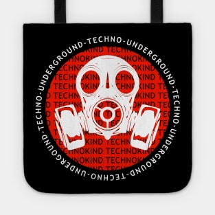 Techno music gasmask Tote