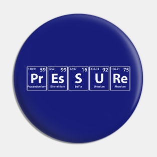 Pressure (Pr-Es-S-U-Re) Periodic Elements Spelling Pin