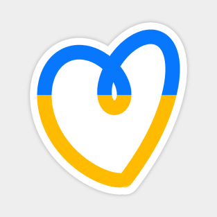 Stand with Ukraine. Heart Magnet