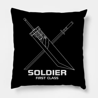 x-soldier sword (white) Pillow