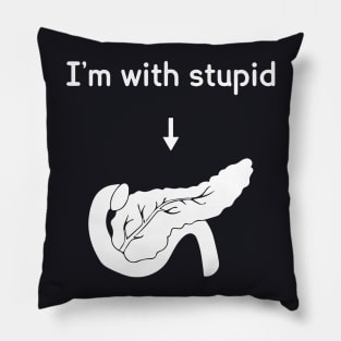 Im With Stupid Atheist Pillow