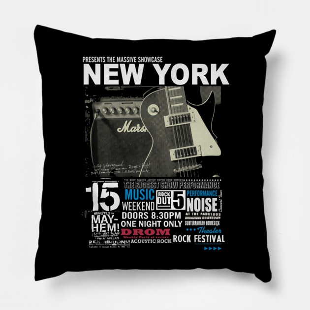 New York Music Pillow by asokabudaya