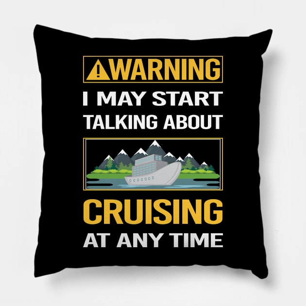 Funny Yellow Warning Cruising Cruise Pillow by relativeshrimp