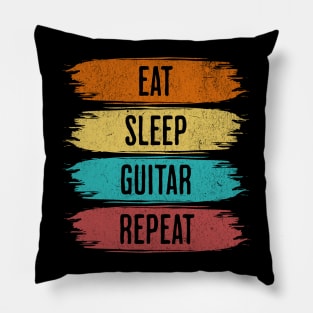 Eat Sleep Guitar Repeat Pillow