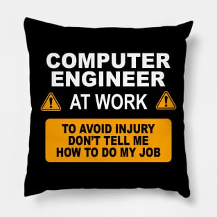 Computer Engineer at Work Avoid Injury Hilarious Pillow