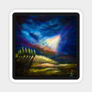 Dramatic sky Tuscany landscape Magnet