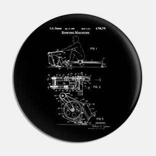 Rowing machine patent, ERG machine lover Pin