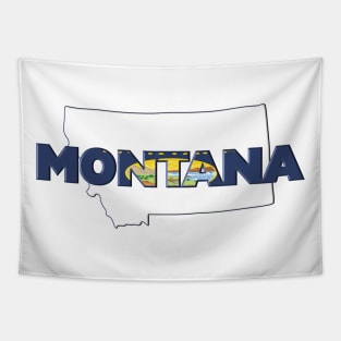 Montana Colored State Letters Tapestry