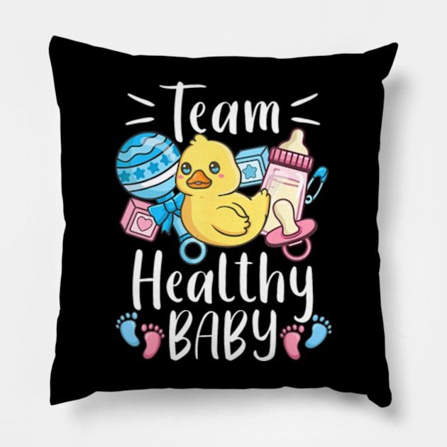 Gender Reveal Team Healthy Baby Pillow by Eduardo