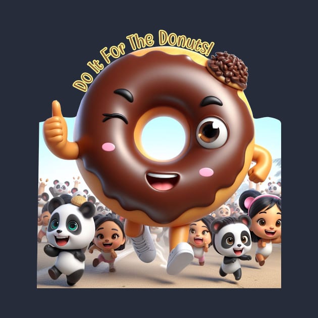 Running Donut Guy by PlayfulPandaDesigns