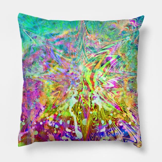 Pastel Tie Dye Grunge Texture Pillow by saradaboru