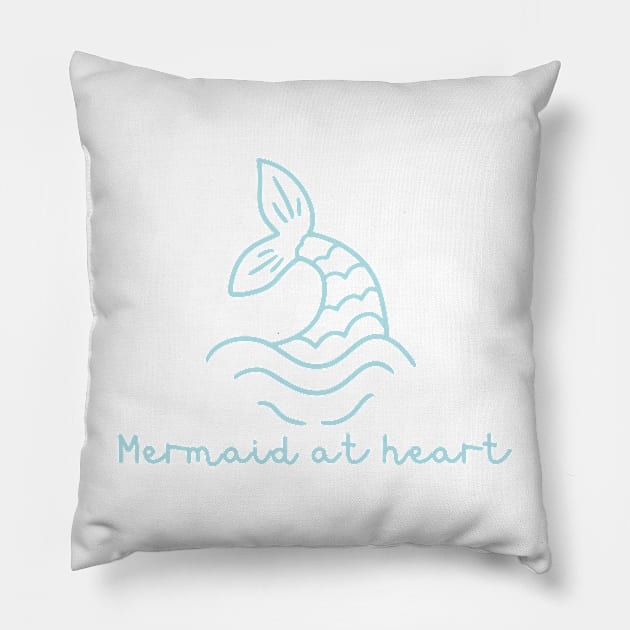 Mermaid club quote cute ocean graphic Pillow by CameltStudio