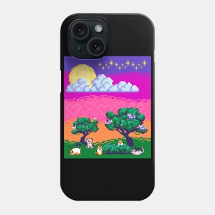 Pixelated Pets at Sunset Phone Case