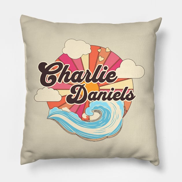 Charlie Ocean Summer Pillow by The Manny Cruz Show