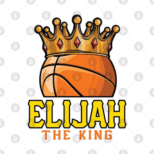 Elijah The King Basketball Custom Player Your Name by Baseball Your Name