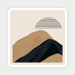 Mountain One Line Art Magnet