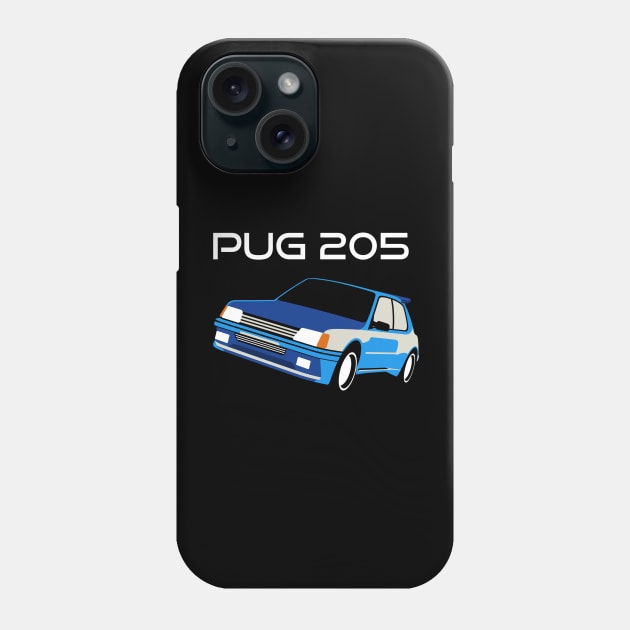 Pug 205 Phone Case by masjestudio