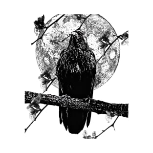 Nevermore Raven and the Moon T-Shirt