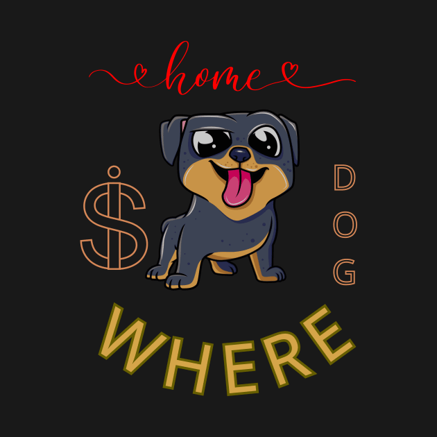 dog home is where by logo desang