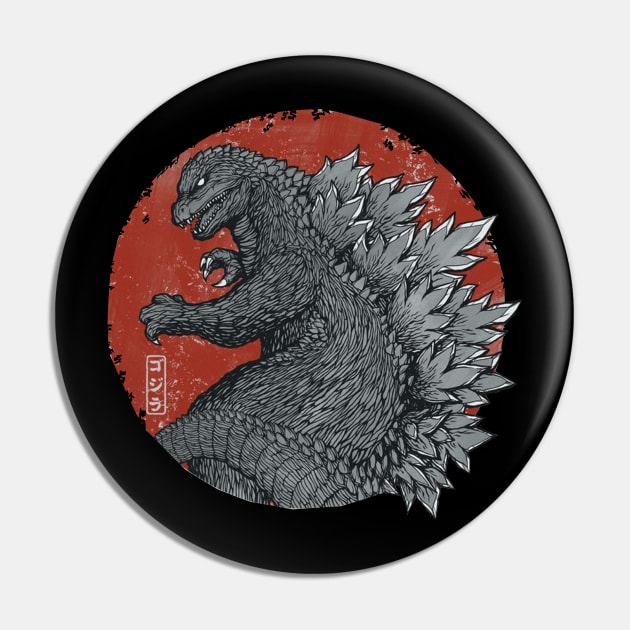 chibi godzilla red moon Pin by angga108