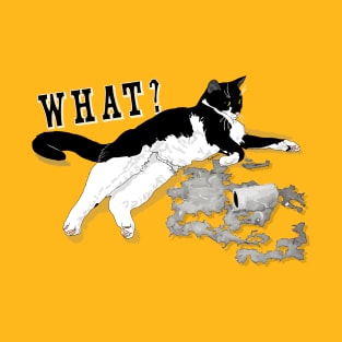 Cute Tuxedo Cat I haz attitude I rip toilet paper  Copyright TeAnne T-Shirt