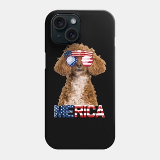 Merica Poodles Dog American Flag 4Th Of July Phone Case