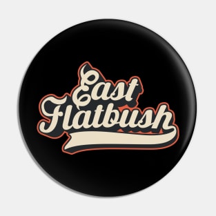 New York Brooklyn - East Flatbush Brooklyn Schriftzug - East Flatbush Logo Pin