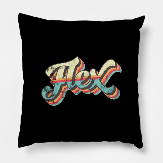 Flex 70's Retro Pillow by BeyondTheDeck