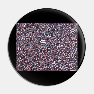 Maze with Colorful Dots Pin