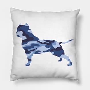 american bully blue camo Pillow