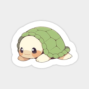 Cute turtle hiding in shell Magnet