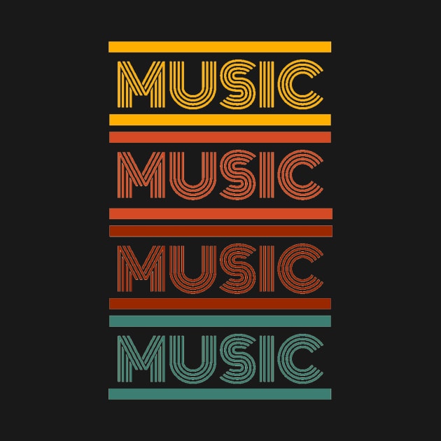 Colorful Music Retro Musician Design by Musician Gifts