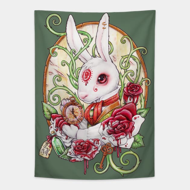 Rabbit Hole Tapestry by Medusa Dollmaker