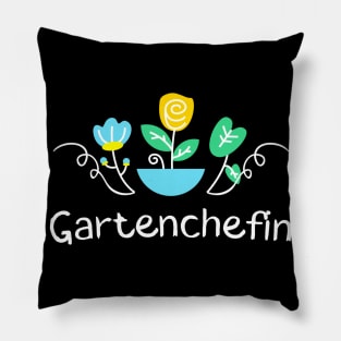 Gartenchefin Gartenarbeit Gärtnerin Blumen Frauen Pillow