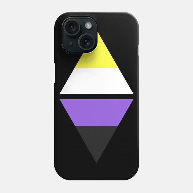 #nerfingwithpride Auxiliary Logo - Nonbinary Pride Flag Phone Case by hollowaydesigns