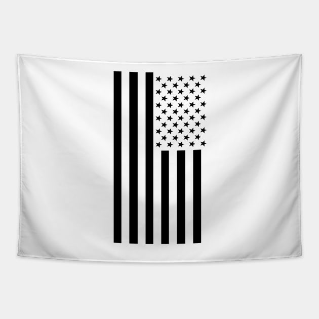 Black & White American Flag Tapestry by stateside