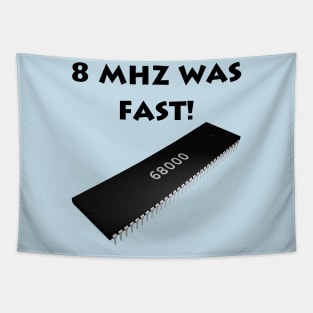 8 MHz Was Fast - Vintage Computer Chip Tapestry