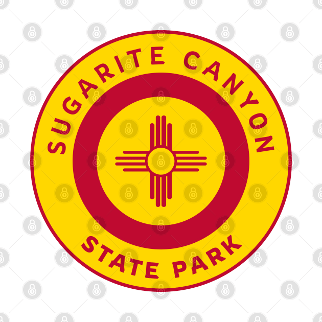 Sugarite Canyon State Park New Mexico Zia Flag Bullseye by Go With Tammy