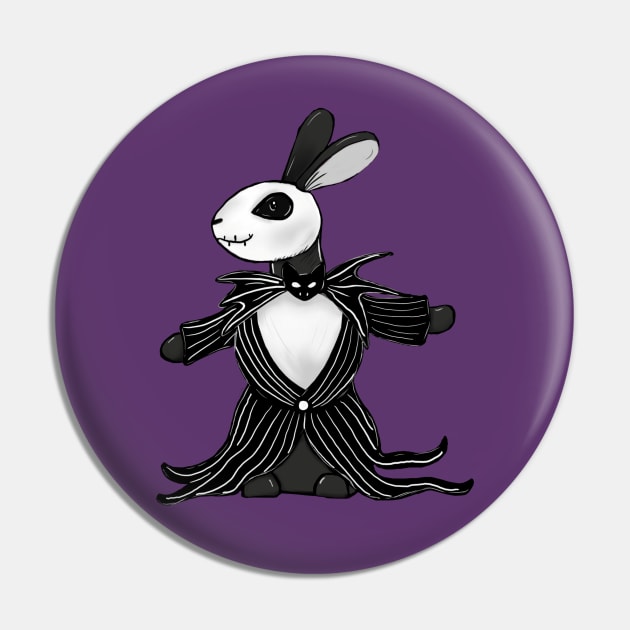 Jack skellington Halloween rabbit Pin by WillowGrove