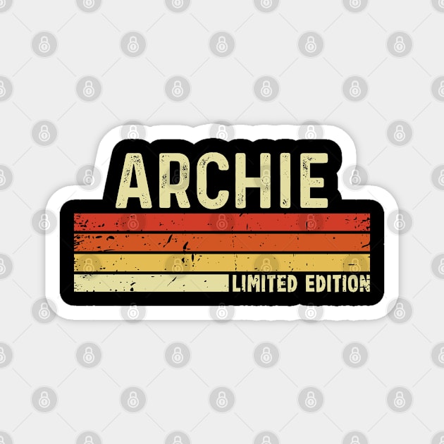 Archie First Name Vintage Retro Personalized Gift Magnet by CoolDesignsDz