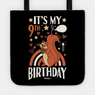 9th Birthday Squirrel Tote