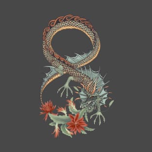 Dragon Tattoo Floral T-Shirt