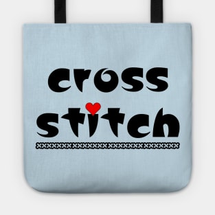 Cross Stitch Small Heart Tote